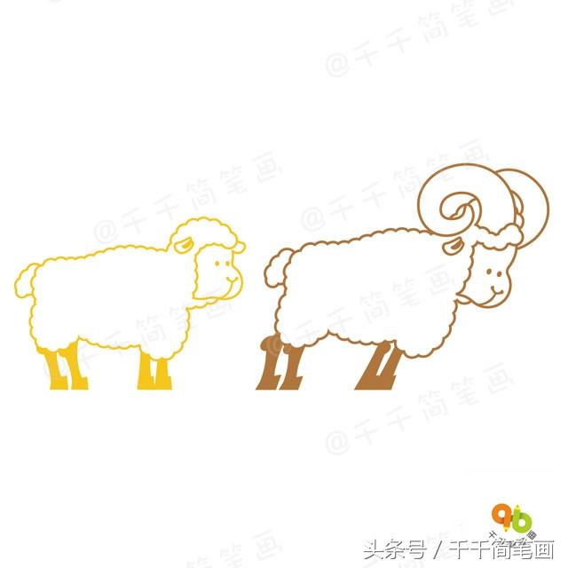 简单画一只可爱的小绵羊需要几步，简单可爱的绵羊怎么画（各种各样的小羊简笔画）
