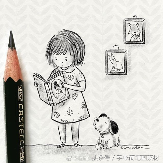铅笔画简笔画，怎样用铅笔画简单的树（小朋友的日常简笔画~漂亮的铅笔画~）