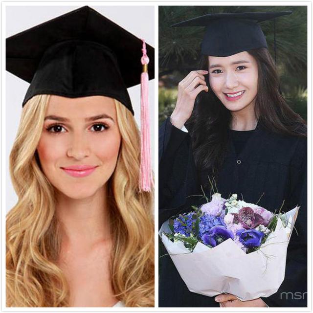 学士服帽子正确戴法，安利显脸小的学士帽发型~