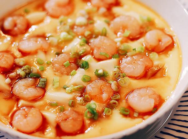 【蝦仁豆腐雞蛋羹】做法步驟圖 嫩滑爽口 孩子常吃個子高！-起舞食譜網