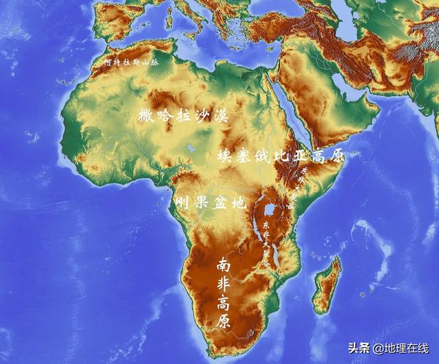 海拔最高的大洲,海拔最高和最低的大洲是什么(地形图看世界七大洲的最