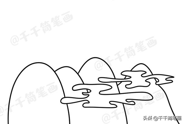 山怎么画简单好看,画山教程简单易学(风景简笔画教程:教你画山峰画)