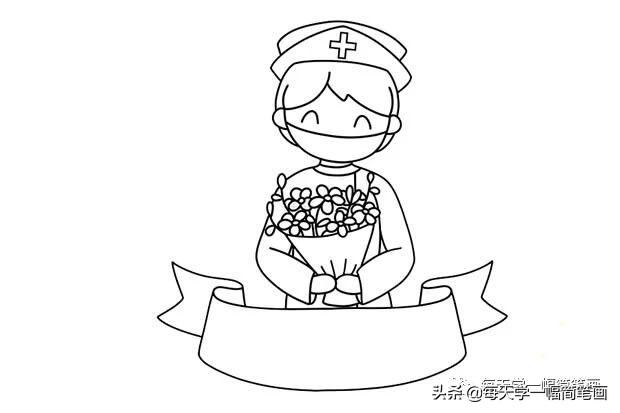 横幅简笔画带字，每天学一幅简笔画--五一劳动节劳动最光荣简笔画画法步骤图解大全
