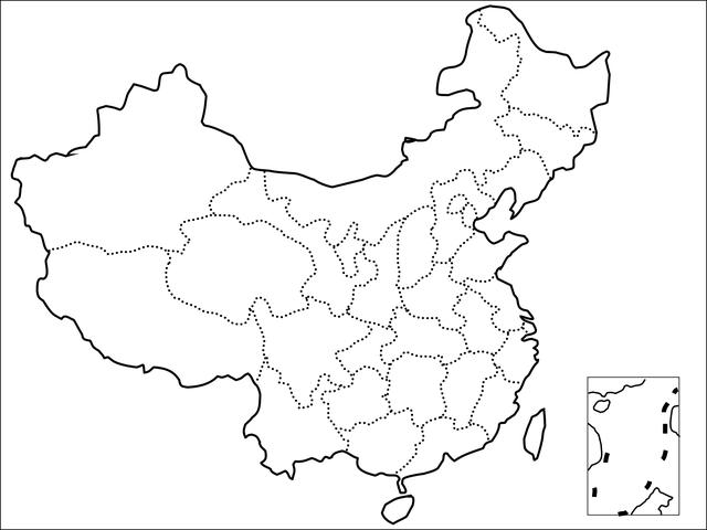 最新全国地图简笔图片