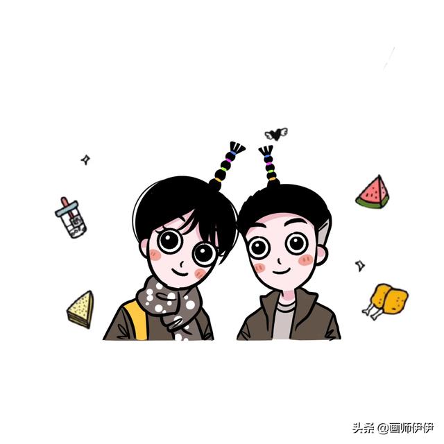 闺蜜头像卡通03微信，闺蜜头像卡通03（整整齐齐的一家人）