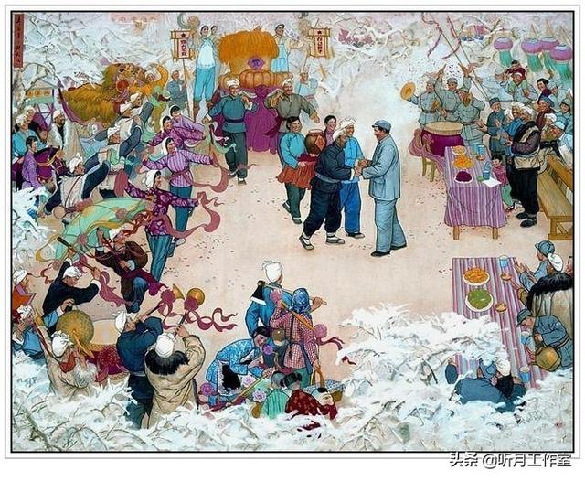 100首红色经典歌曲曲谱，红歌经典100首简谱（当代著名画家蔡亮三十一幅红色经典绘画赏析）