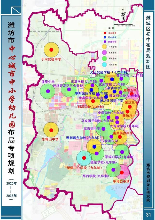 潍坊市中心是哪个区，潍坊市的市中心是哪个区（潍坊市中心城市中小学幼儿园布局曝光）