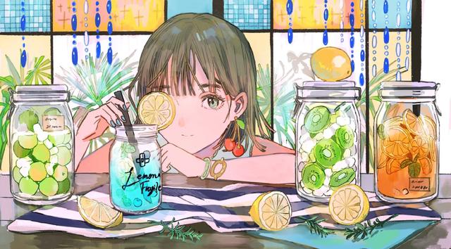 手绘卡通女孩背景图，手绘卡通女孩壁纸（手绘少女动漫二次元插画）