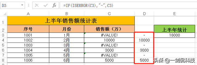iserror是什么函数，iserror函数的使用方法（忽略错误的值进行计算）