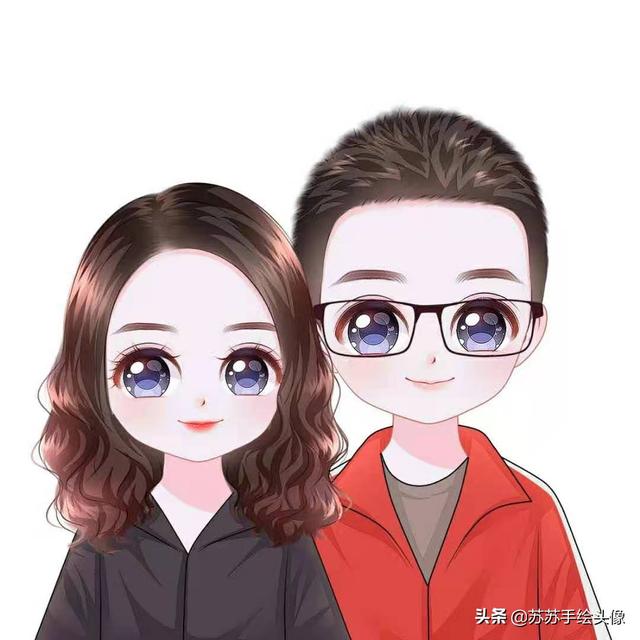 2018最新的卡通情侣图片一左一右  我喜欢你就像爱自己，情侣卡通图片超萌一对一左一右（欢快可爱的卡通情侣头像）