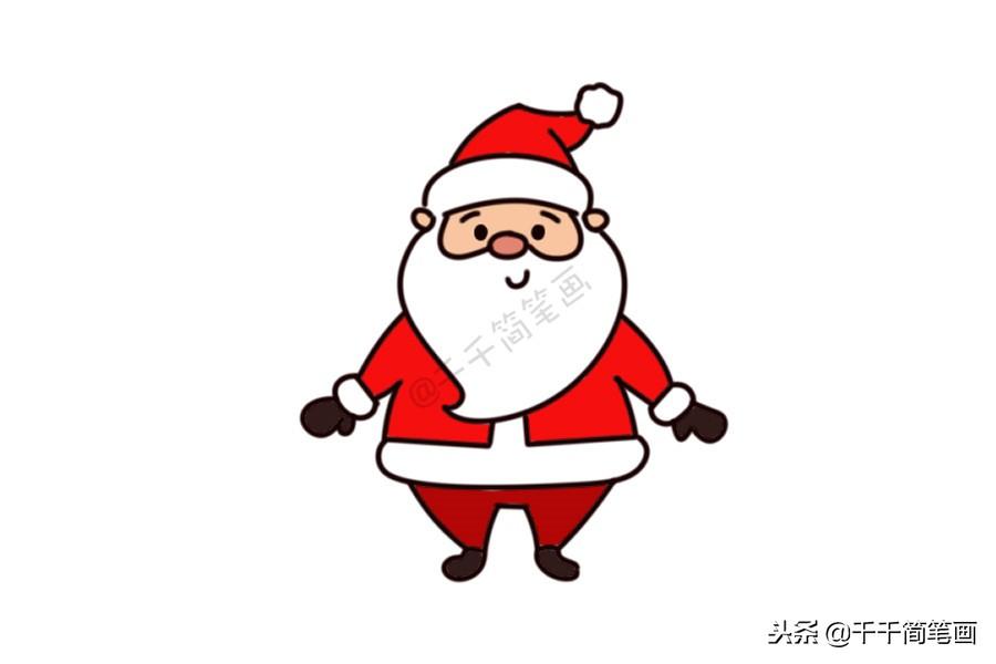 圣诞老人怎么画，小孩怎样画简单的圣诞老人（儿童轻松学画10种圣诞老人简笔画）