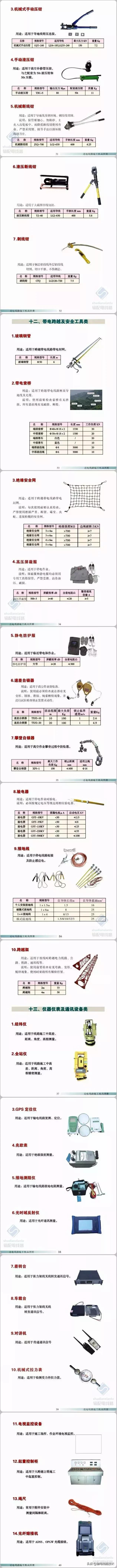 电力施工器具，电力施工器具大全（输电线路施工常用机具图册）