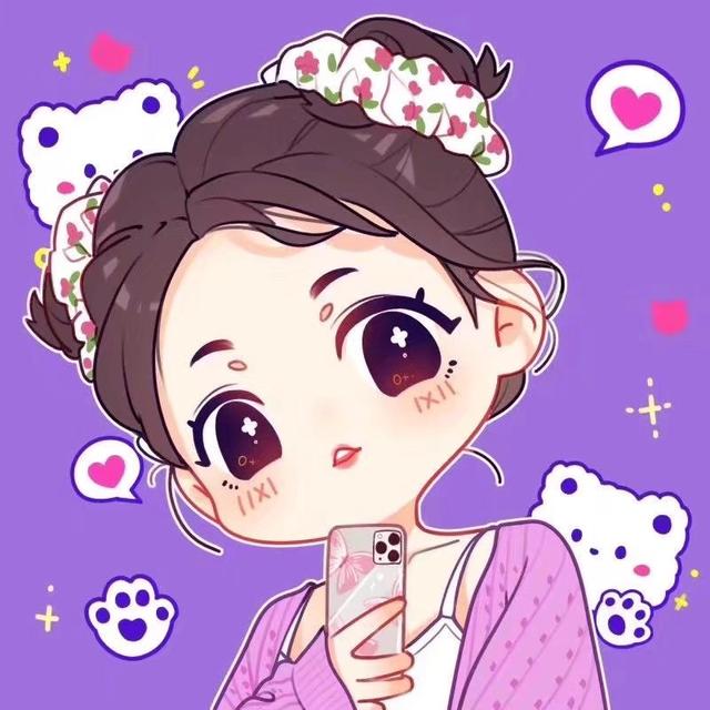 吹泡泡的可爱女生，微信头像，吹泡泡的可爱女生（炒鸡可爱的卡通风格）