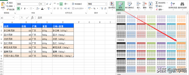 套用表格格式怎么设置，excel怎么一键套用表格格式（<五>——单元格格式和套用表格格式）