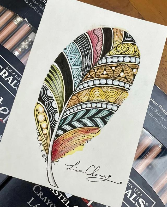 用圆规画出的精美图案，怎样用圆规画好看的图案（画出简单有创意的装饰禅绕画）