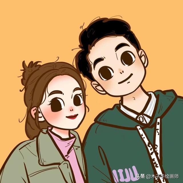 情侣头像动漫可爱，情侣动漫可爱头像微信（超可爱的情侣卡通漫画头像）