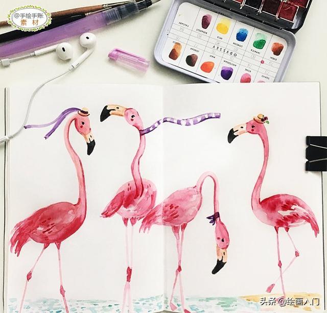 手帐怎么画简单又漂亮，如何画手账简笔画（清新高颜值夏日手账素材分解步骤）