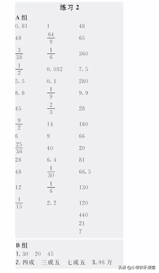 七折是百分之多少，7折是多少（小学人教版六年级下册数学第2章《成数》知识点+同步练习）