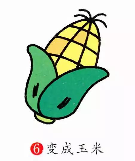 玉米简笔画图片，几株玉米的简笔画怎么画（可爱的玉米简笔画画法图解）