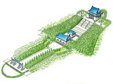 南京中山陵平面图，南京中山陵立面图（探访南京老建筑：中山陵）