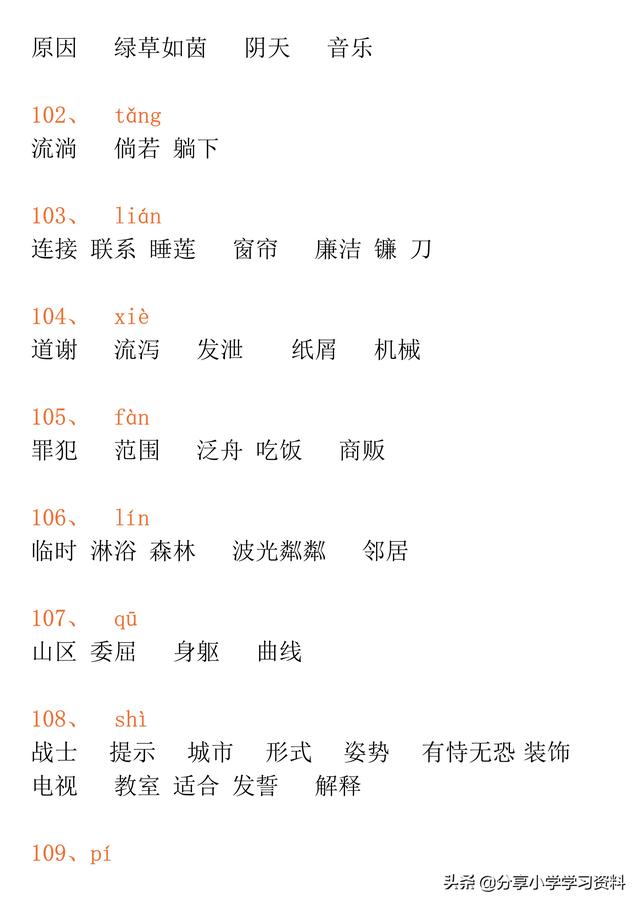 小学生常见同音字100个，小学三年级语文120组常见同音字组词汇总+练习