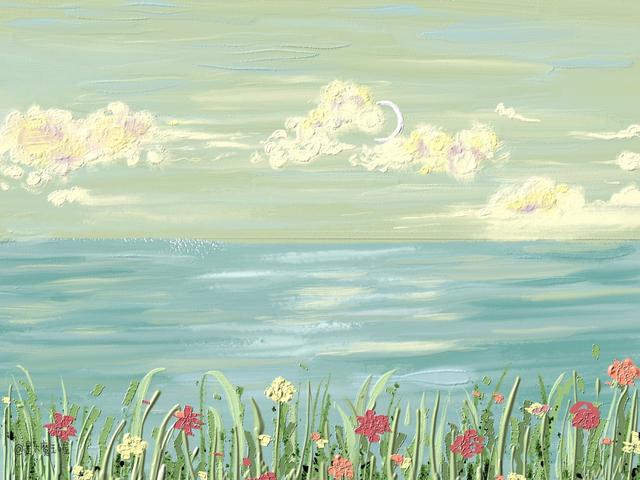 iPad壁纸，ipad壁纸高清（油画风iPad平板壁纸图片）