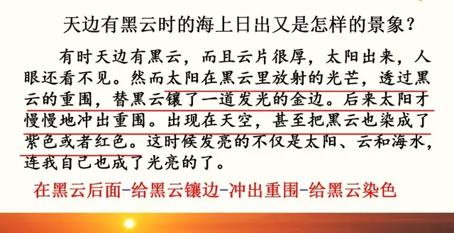耀眼的近义词，聚拢的近义词（部编语文四年级下册第16课《海上日出》知识点+图文解读+课堂测试）