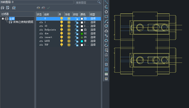 cad图层快捷键，cad制图快捷键一览表（CAD关于图层设置和切换的两个小技巧）