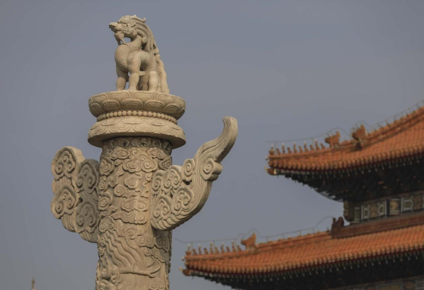 龙为什么有两根,北京这两根盘龙柱 
