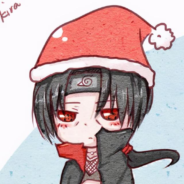 #火影忍者 我爱罗，微信头像，#火影忍者 我爱罗（火影圣诞头像：全员戴上圣诞帽）