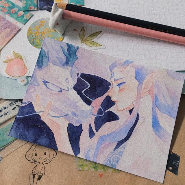 水彩画古风人物教程，水彩画人物教程（这样的水彩好想画）