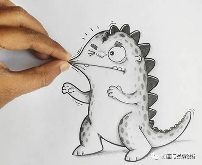 小恐龙怎么画，恐龙怎么画简单又好看（创意手绘丨他画出一只很有戏的小恐龙）