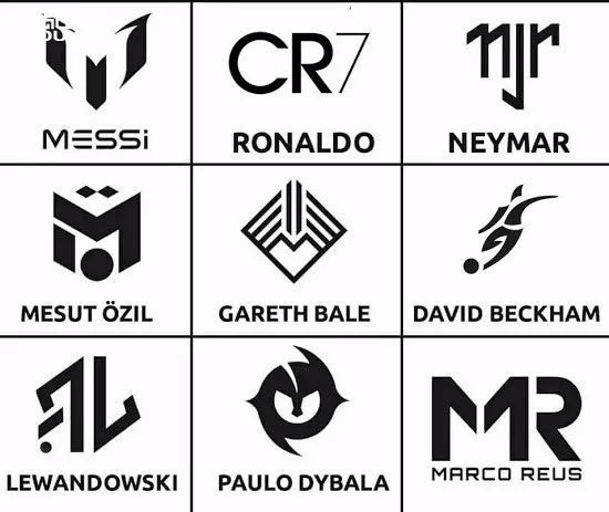 贝克汉姆是足坛第一个拥有自己专属品牌logo的球星,在他的球鞋和服装