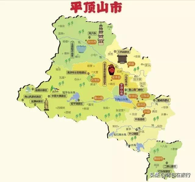 河南省旅游地图高清全图，河南旅游地图景点大全