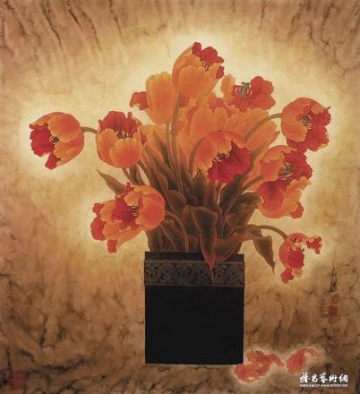 王天胜国画精品欣赏，现代工笔画院院长王天胜作品