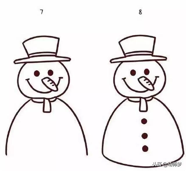 如何画简笔画小雪人，如何画简笔画小雪人的画法（冬天的雪人简笔画教程图解）