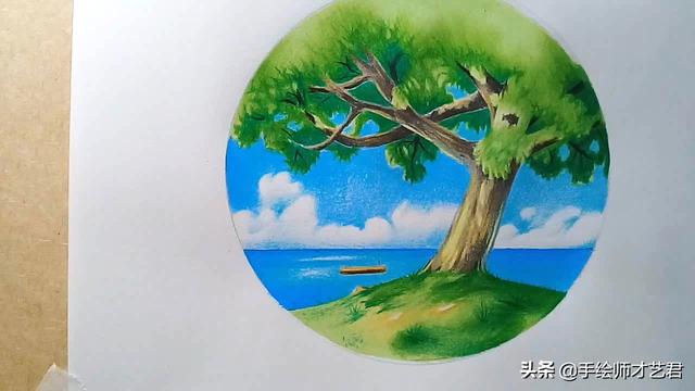 怎么画风景,画画图片大全风景(展示彩铅风景画的绘画步骤与方法)