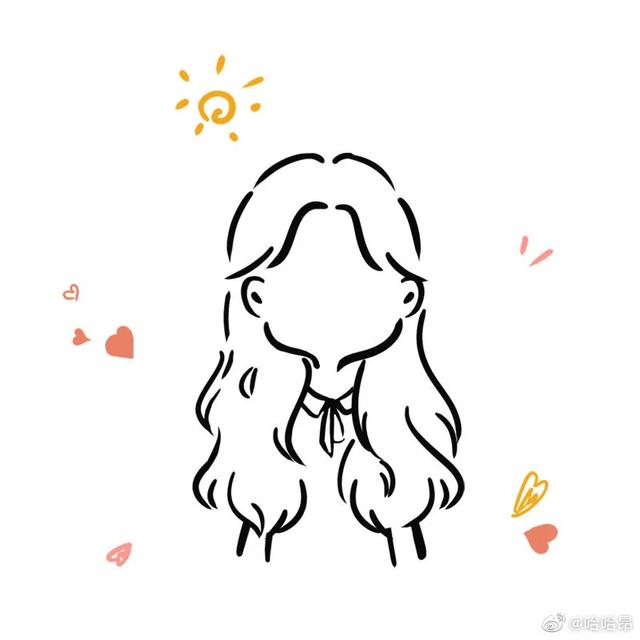 简笔画头像/可爱微信，简笔画头像/可爱（简笔画线条头像）
