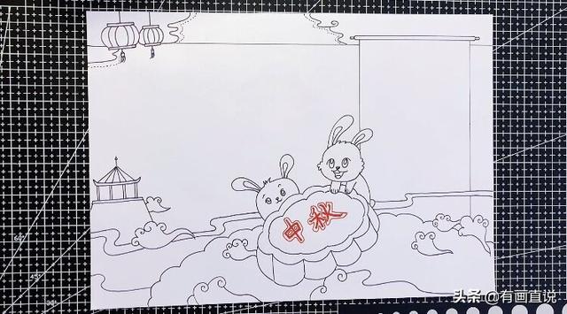 中秋节的手抄报怎么画，中秋节的手抄报怎么画 一等奖（中秋节主题手抄报模板）