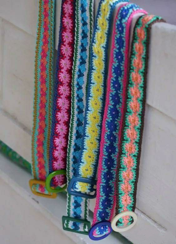 几种带子的钩法，包带的多种钩法视频（26款钩编腰带）