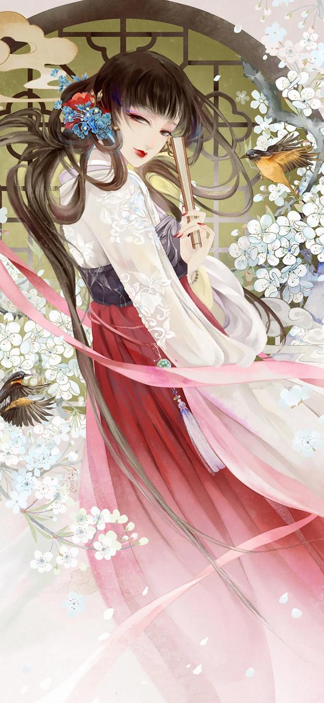 古风美女手绘图片，微信头像，古风美女手绘图片（古风美女系列手绘插画合集㈡：）