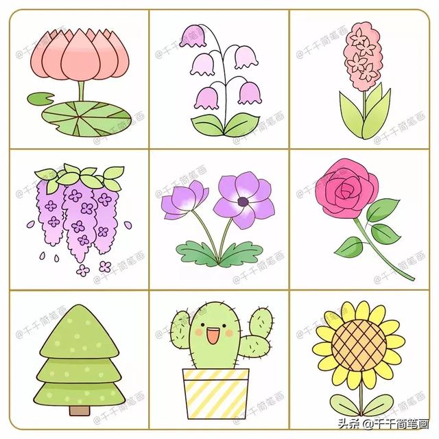 小学简笔画大全最简单，小学生简笔画（100+手帐素材简笔画）