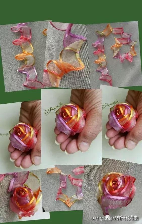 手工小魔盒制作方法，手工小魔盒制作方法步骤（丝带剪一段对折拼一拼）