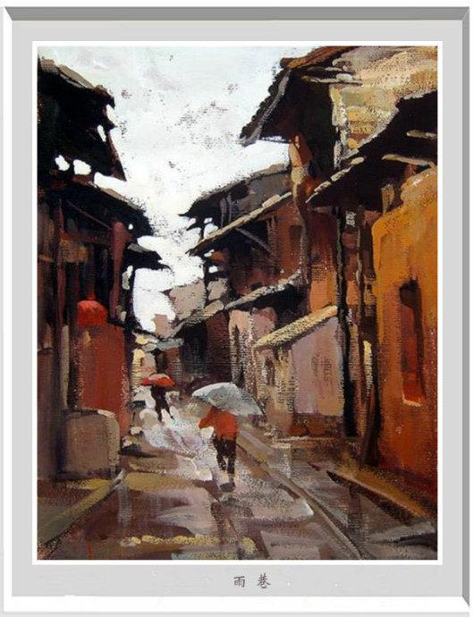 风景水粉画，风景水粉画山水（陆琦水粉风景写生作品）