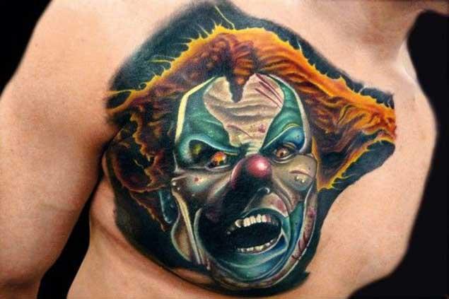 小丑手背纹身，小丑手上纹身（令人毛骨悚然的小丑纹身！）
