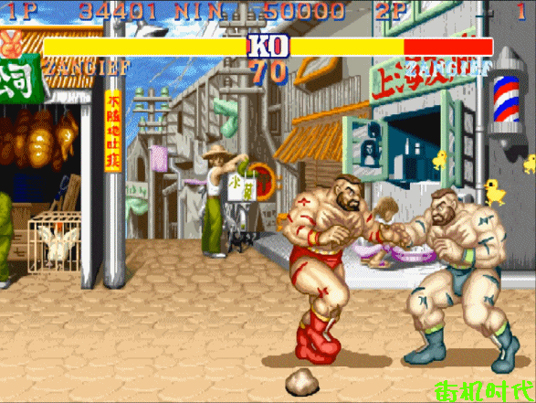 街头霸王第二部，电脑街机游戏（原来《街头霸王2》每个人物都有一套诡异连段）