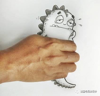 小恐龙怎么画，恐龙怎么画简单又好看（创意手绘丨他画出一只很有戏的小恐龙）