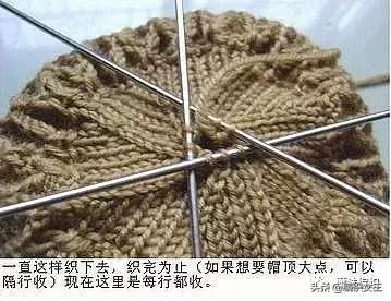 毛线帽子的编织方法，一款简单的帽子的编织方法 