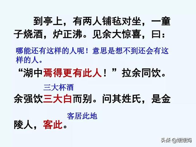 余强饮三大白而别的强是什么意思，余强饮三大白而别的强是什么意思 小说（部编版九年级语文上册《13.湖心亭看雪》课件）