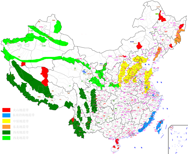 山东地震带的五个城市，山东地震带上的城市有哪些（中国地震带分布）